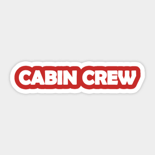 Cabin Crew White Design Sticker